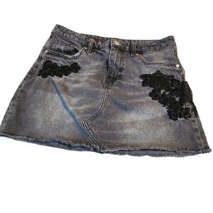 Bdg Denim Women's Jean's Mini Skirt Size S charcoal